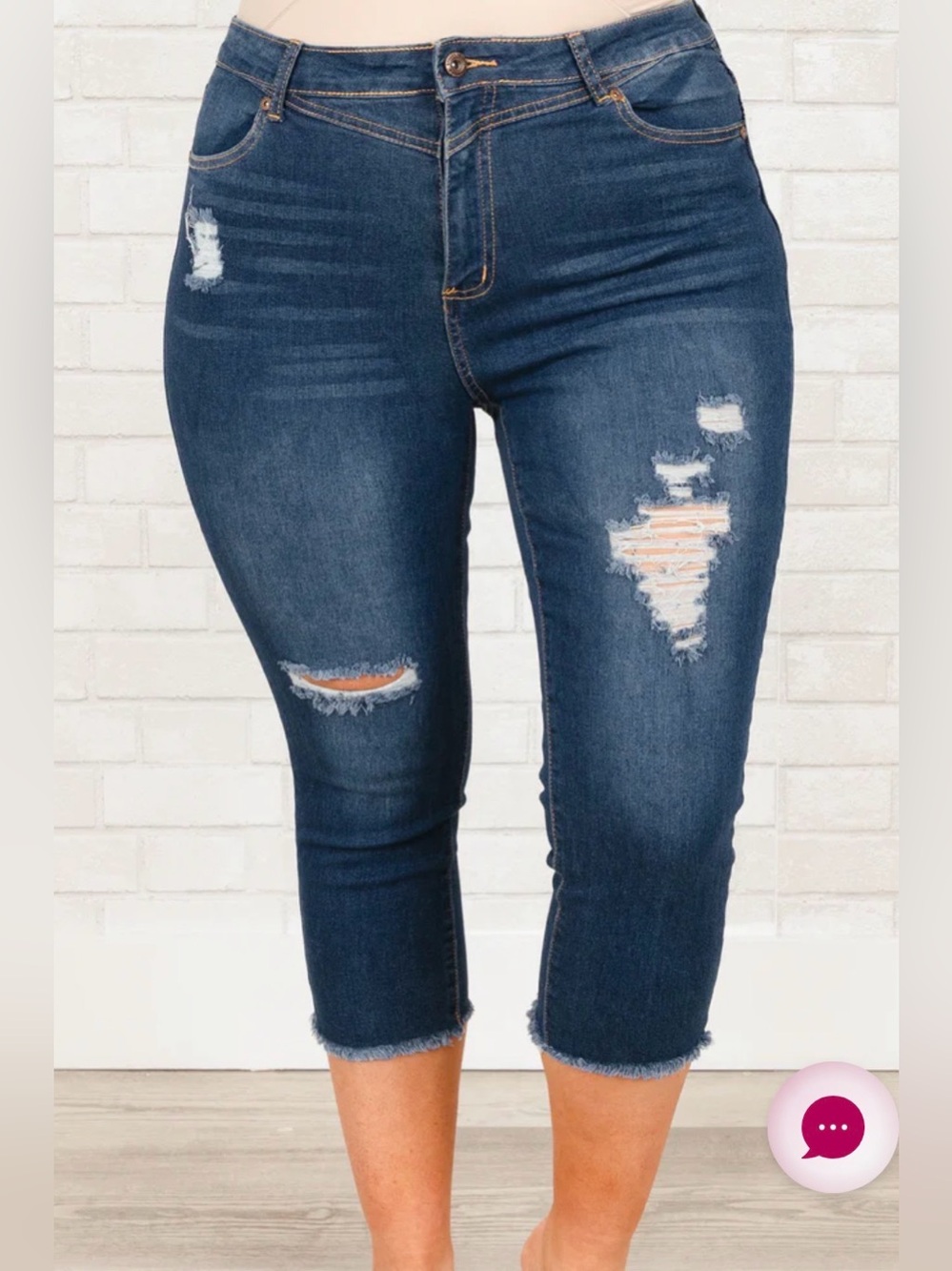 Jennifer Lopez  Blue capri Jeans